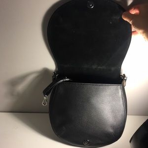 Maxmara black goat skin handbag